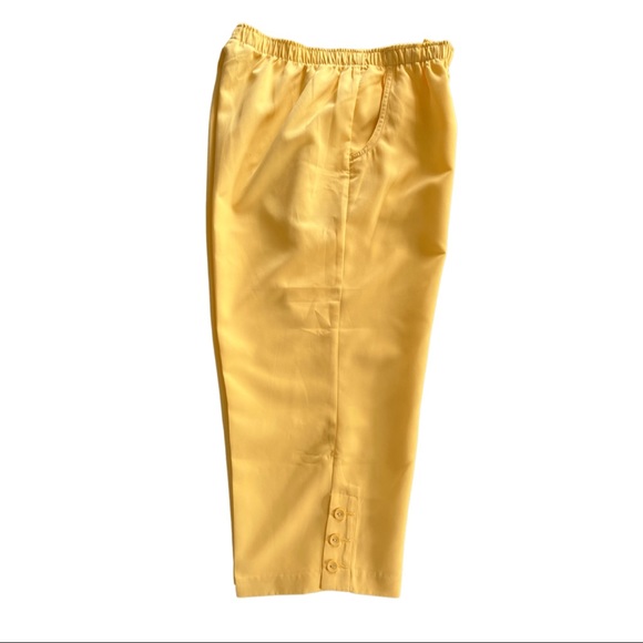 SZ 14 ALIA YELLOW CAPRI PANTS - Picture 4 of 8